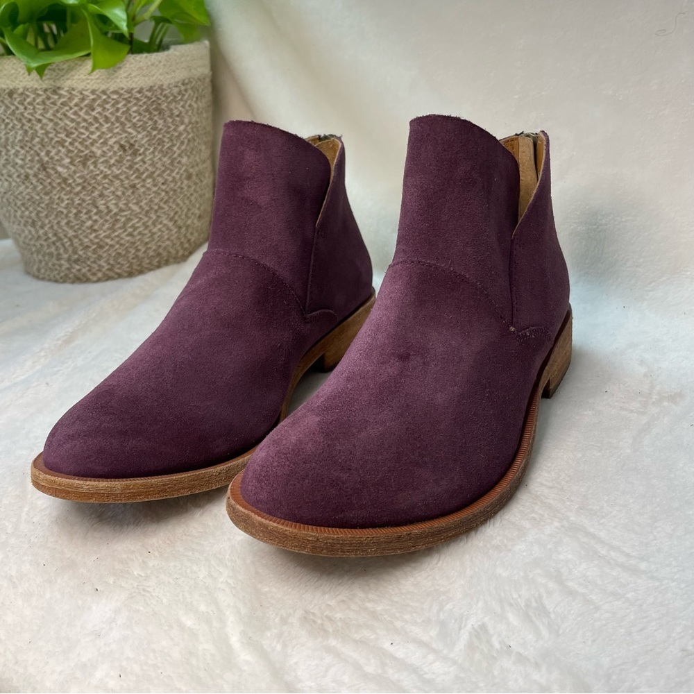Kork-Ease Ryder Short Ankle Boots Purple‎ leather block heels NWOT B 215 - Picture 5 of 10